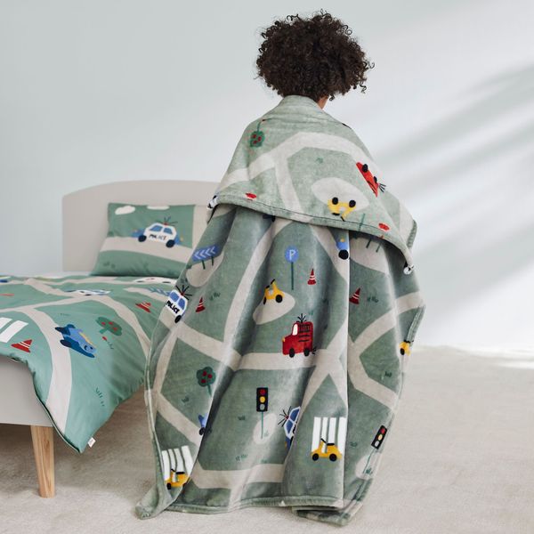 s.Oliver Flanellfleece Decke Junior Straßen