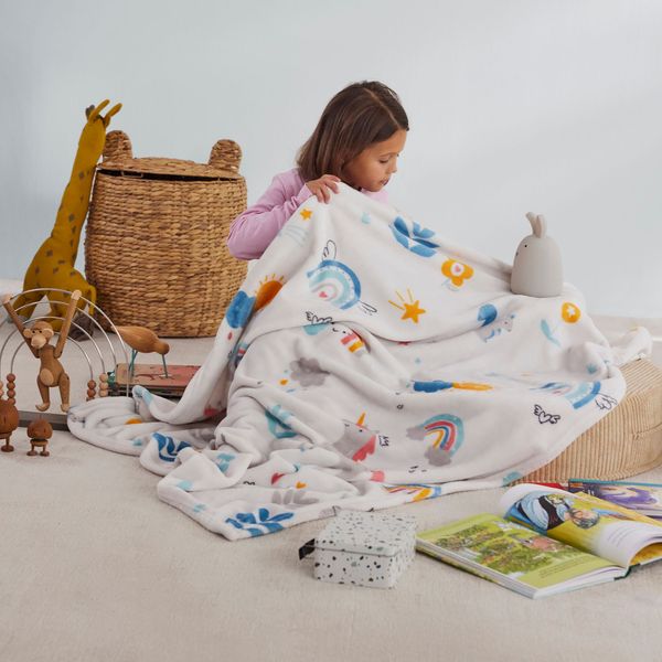 s.Oliver Flanellfleece Decke Junior Einhorn