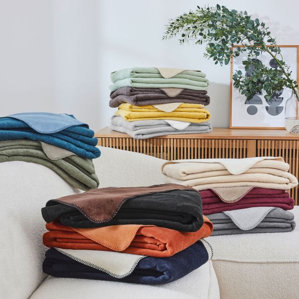 Baumwollmischdecke Uni Doubleface Dublin