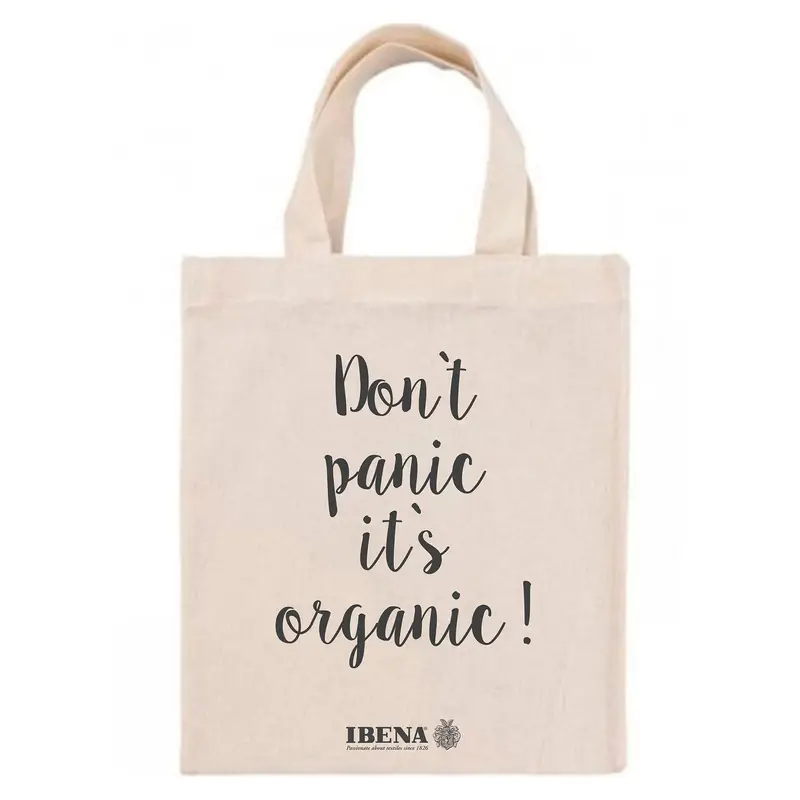 IBENA Baumwolltasche "Don't panic - it's organic" GOTS