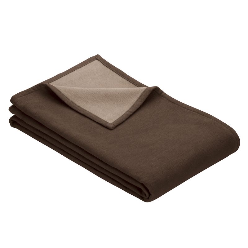 Uni Decke Stockholm GOTS dunkelbraun/braun