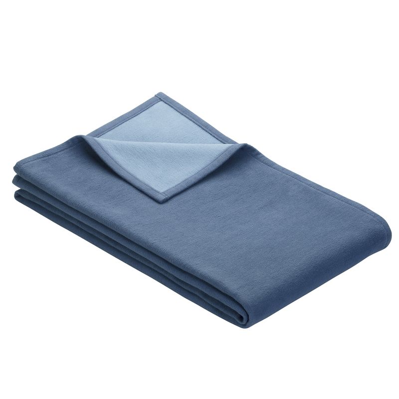 Uni Decke Stockholm GOTS blau/hellblau