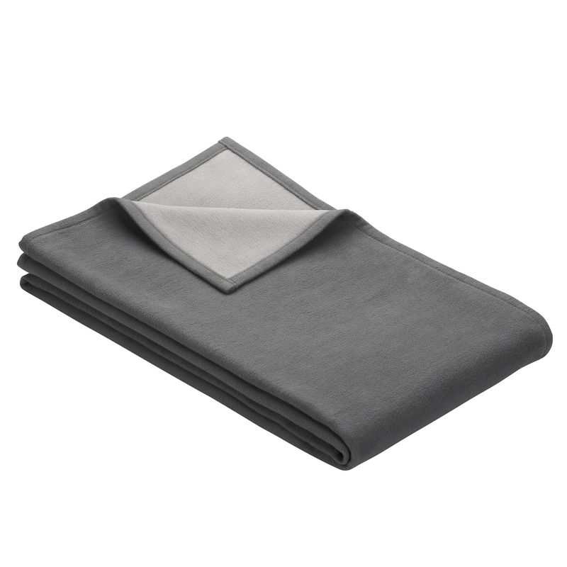 Uni Decke Stockholm GOTS anthrazit/silber