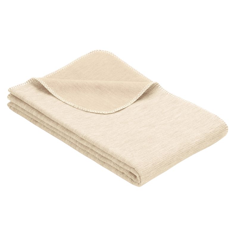 Baumwolldecke Lausanne GOTS natur