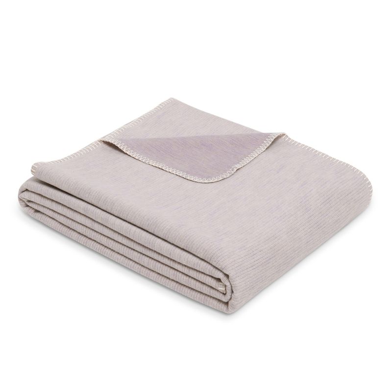 Baumwolldecke Lausanne GOTS lavendel