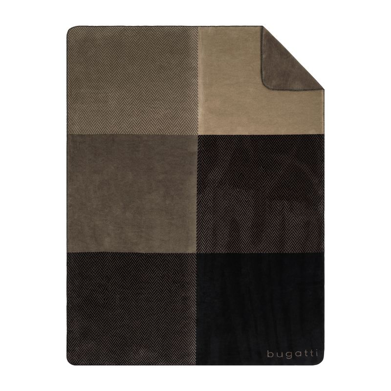 bugatti Baumwollmischdecke braun/schwarz