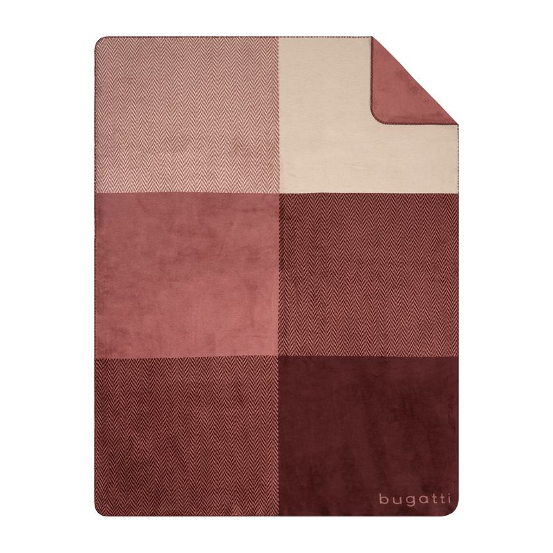 bugatti Baumwollmischdecke burgundy/beere