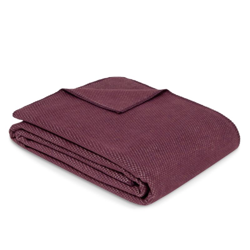 Baumwolldecke Uni Struktur Charlotte GOTS burgundy