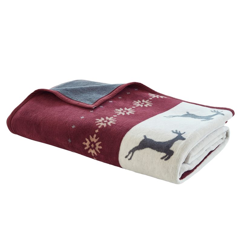 Bettüberwurf Lugano rot/beige