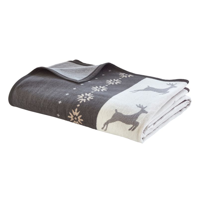 Bettüberwurf Lugano dunkelgrau/beige