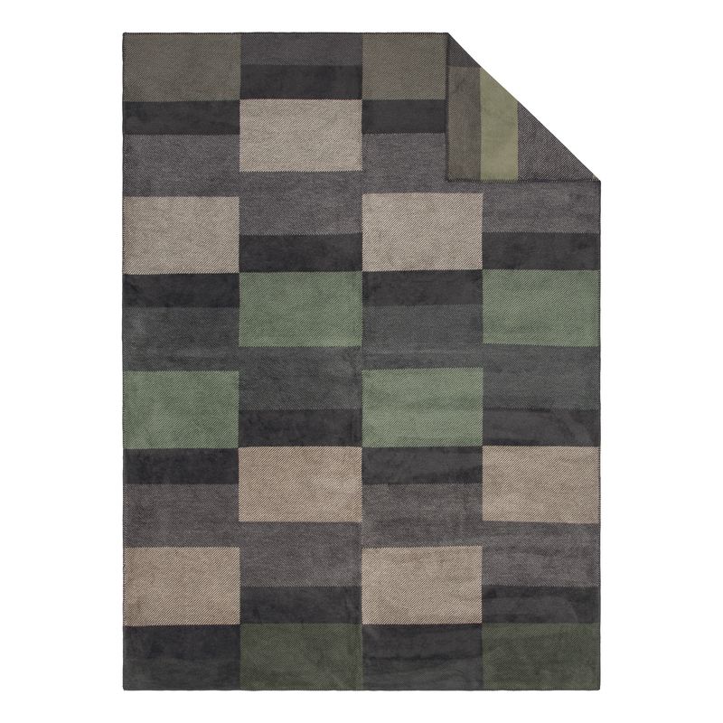 Decke Madeira grün/anthrazit