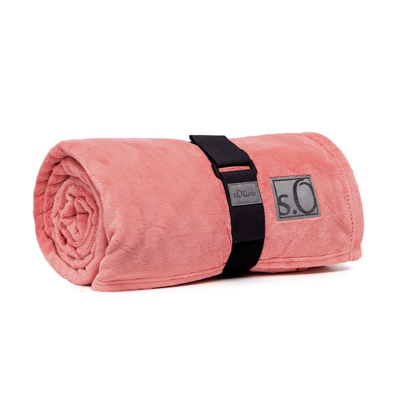 s.Oliver Decke Kuschelsoft coral