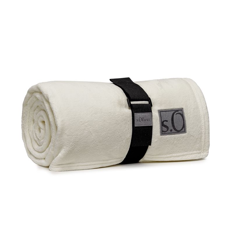 s.Oliver Decke Kuschelsoft wollweiß