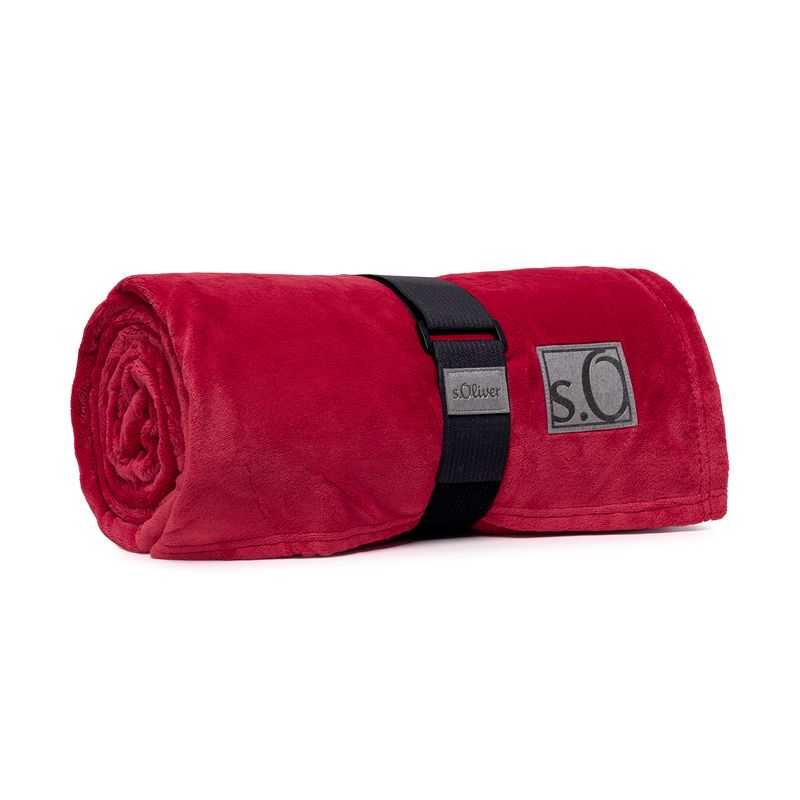 s.Oliver Decke Kuschelsoft rot