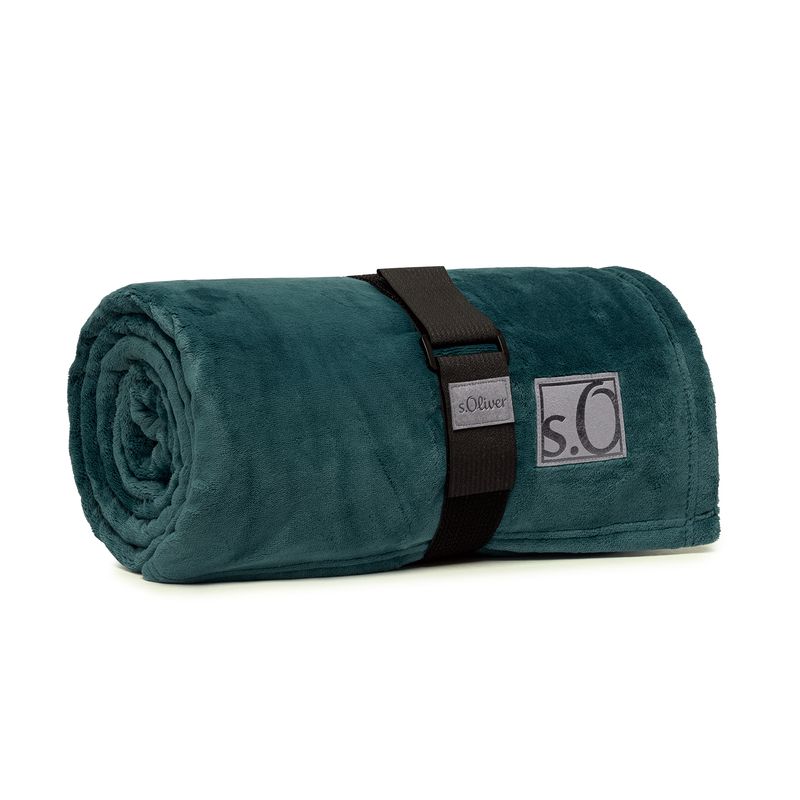 s.Oliver Decke Kuschelsoft petrol