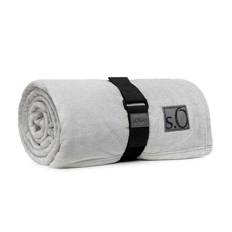 s.Oliver Decke Kuschelsoft silbergrau