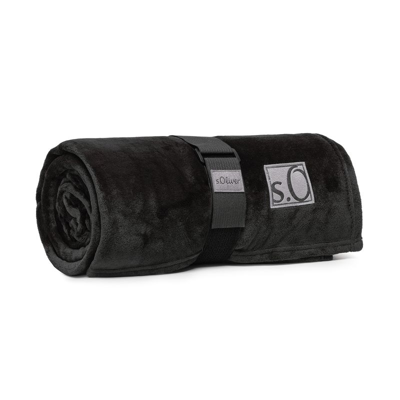 s.Oliver Decke Kuschelsoft schwarz