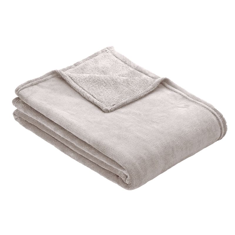 Uni Fleecedecke Olbia hellgrau