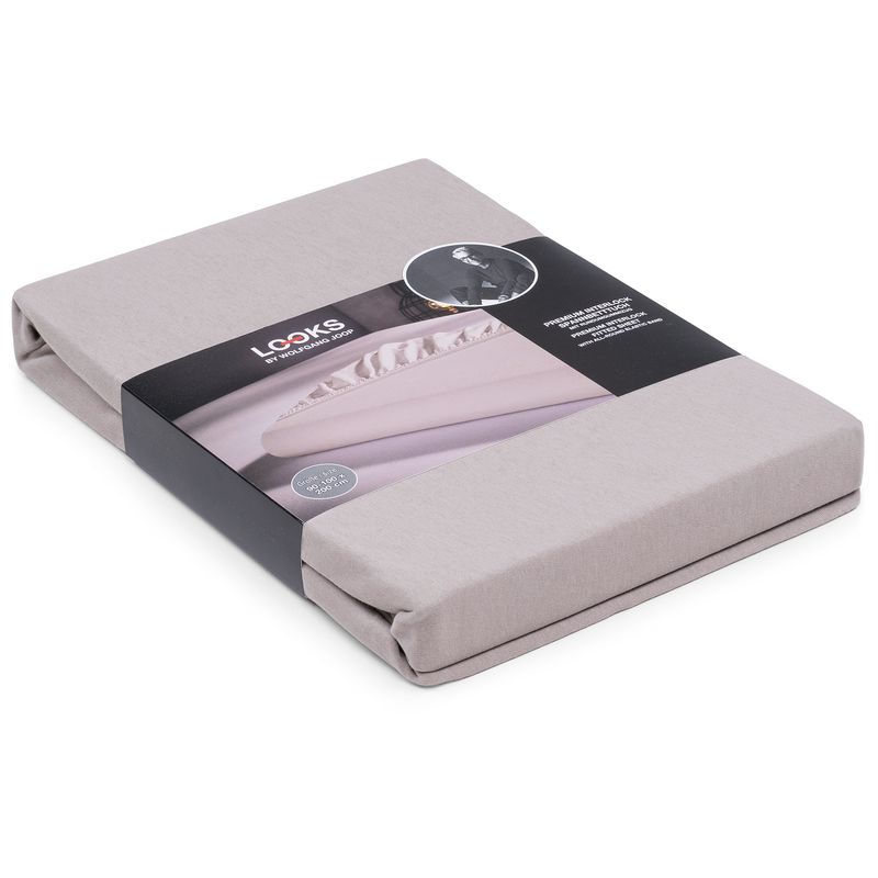 Premium Interlock Spannbetttuch LOOKS by Wolfgang Joop beige