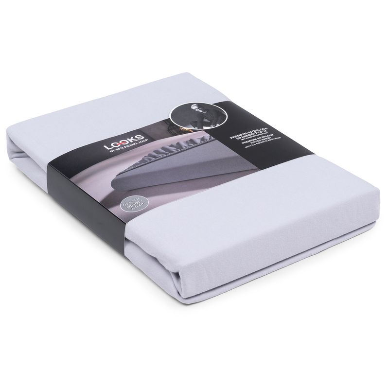 Premium Interlock Spannbetttuch LOOKS by Wolfgang Joop grau