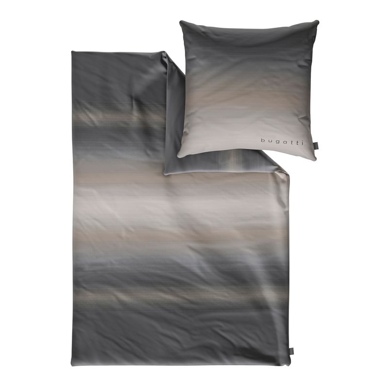 bugatti Satinbettwäsche grau/beige