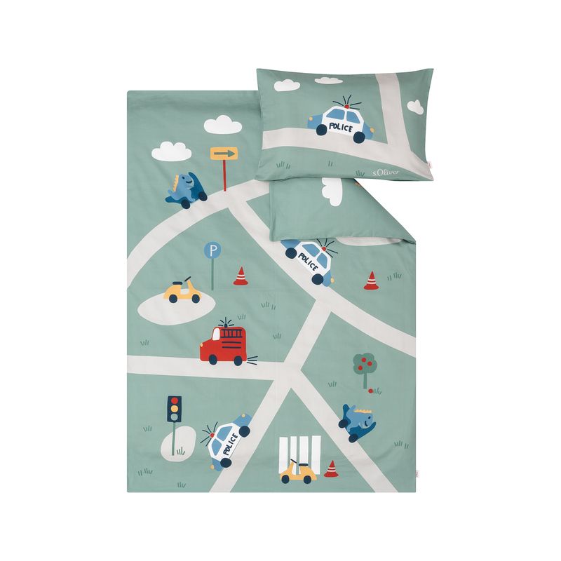 Satinbettwäsche s.Oliver Junior Straßen