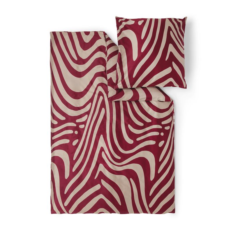 Satinbettwäsche s.Oliver rot/beige