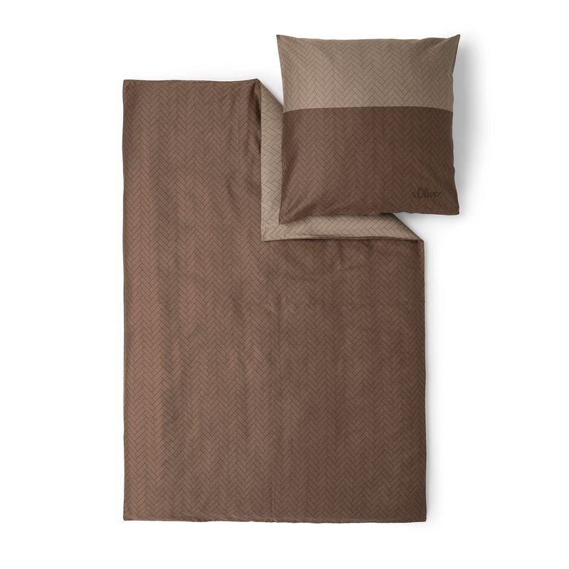 Satinbettwäsche s.Oliver braun
