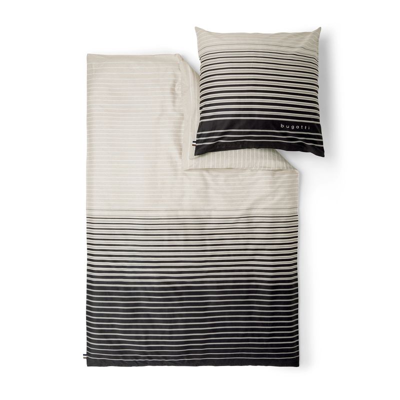 Satinbettwäsche bugatti grau/natur