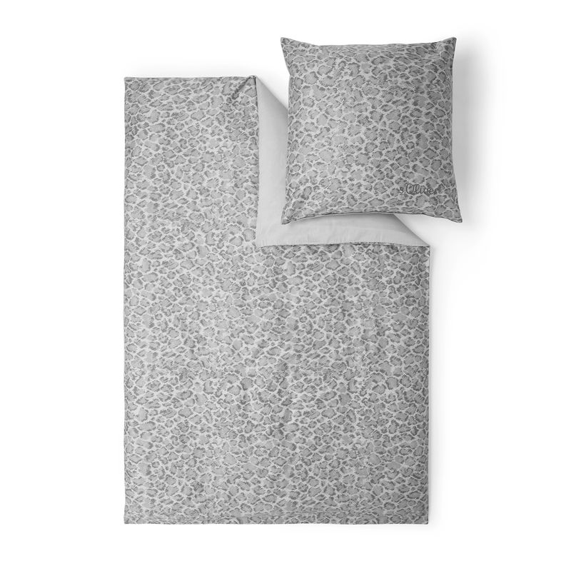 Satinbettwäsche s.Oliver grau