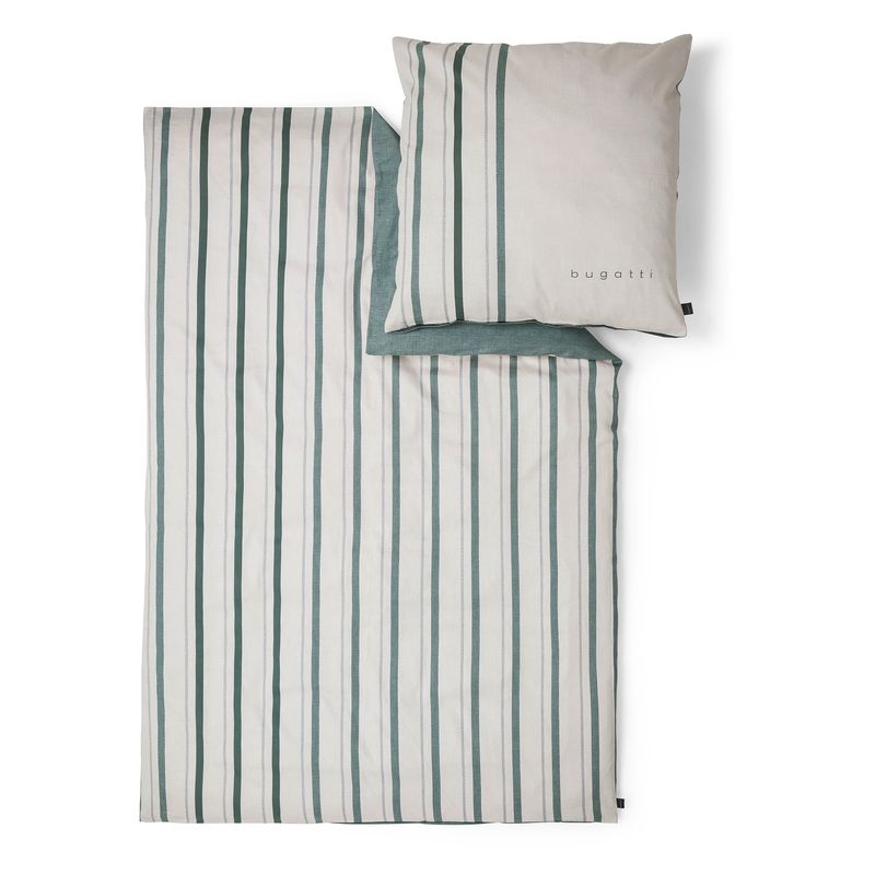 Satinbettwäsche bugatti grün/natur