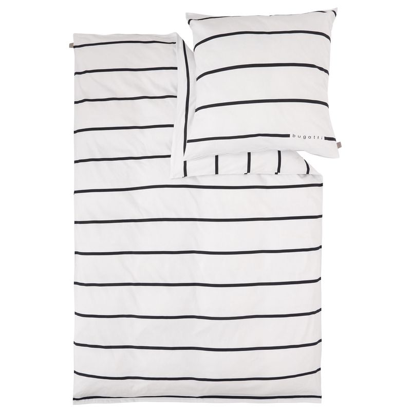 Satinbettwäsche bugatti weiß/schwarz